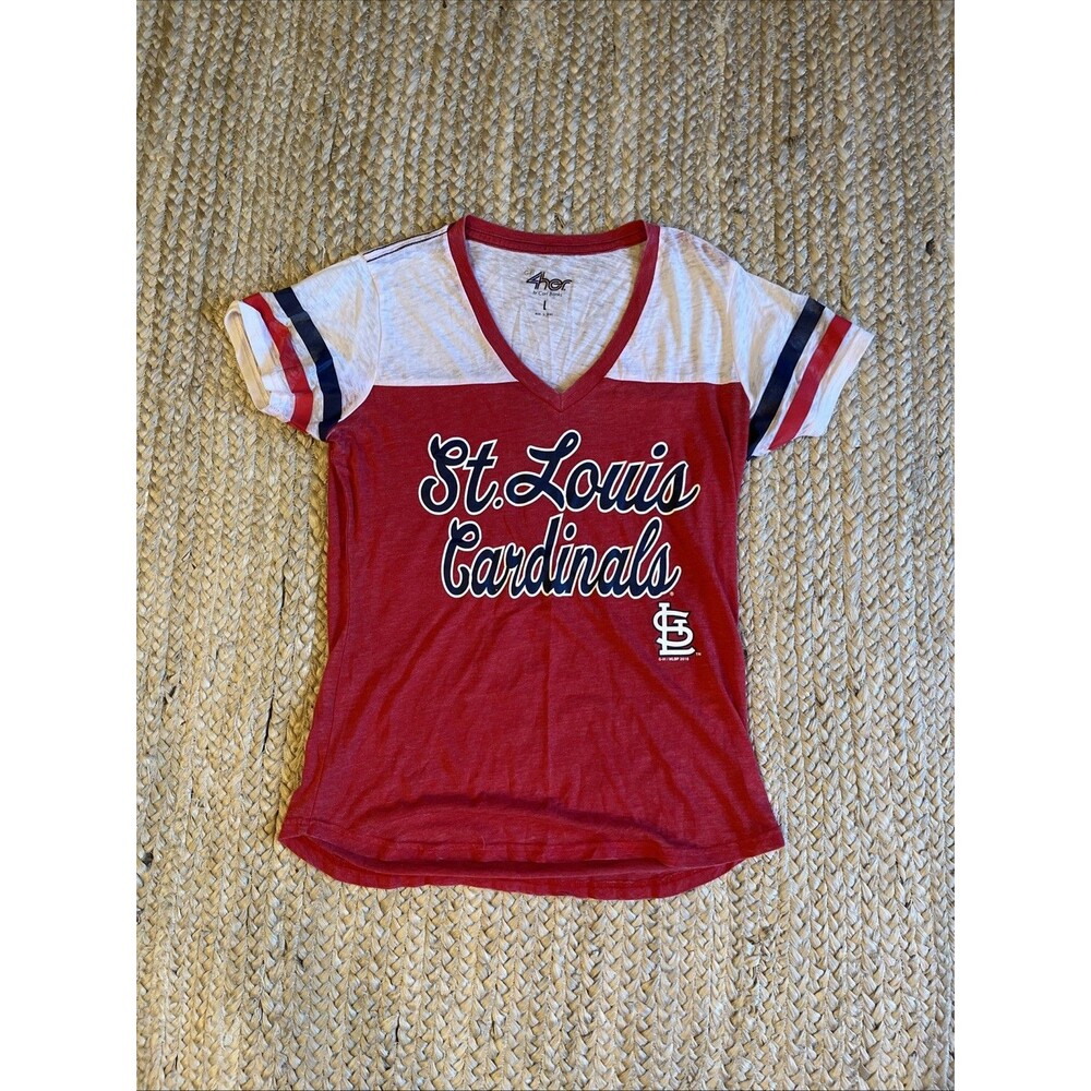 Vintage St. Louis Cardinals, V-Neck T-Shirt Women’s Large
